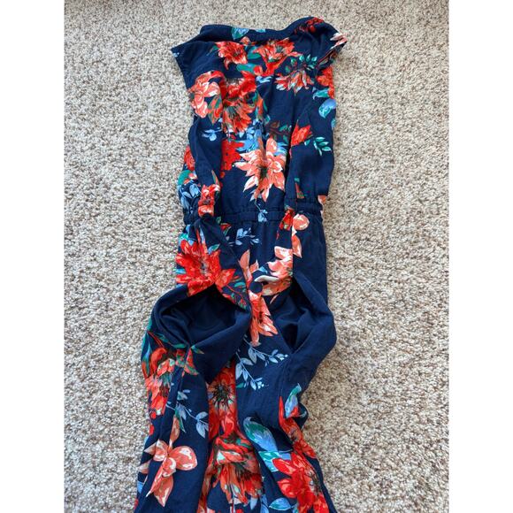 TALBOTS Sleeveless, summer Maxi Dress, Blue w/Floral print, size 8 - Picture 4 of 11